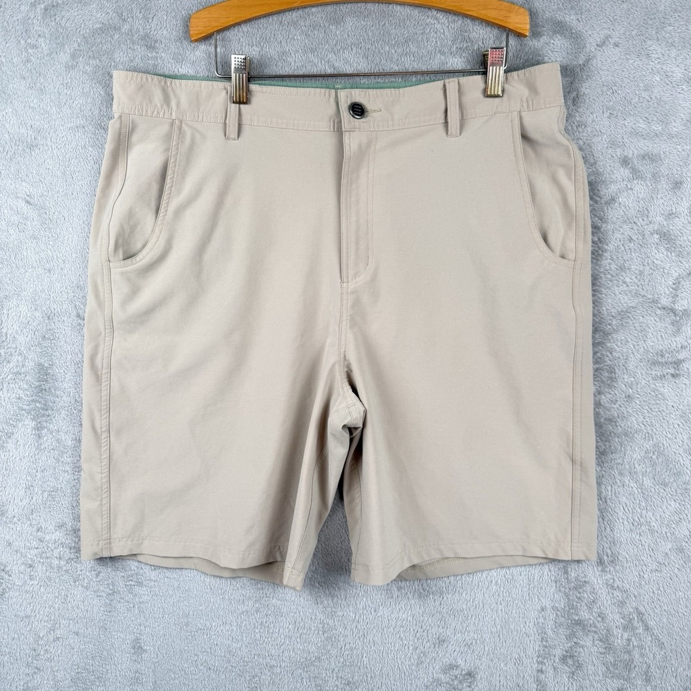 Free Fly Anchor Chino Comfort Shorts Mens‎ 36 Cream Wicking UPF Performance